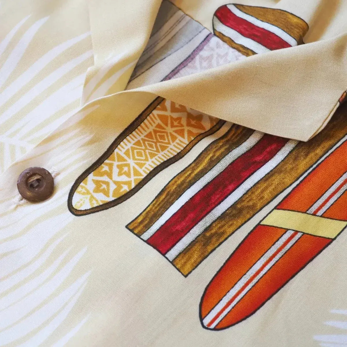 Woody cruiser cream hawaiian aloha rayon shirt - alohaz